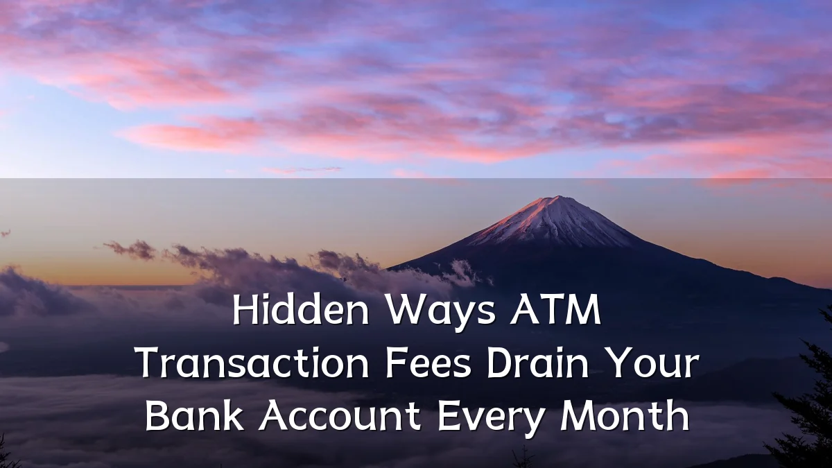 Hidden Ways ATM Transaction Fees Drain Your Bank Account Every Month