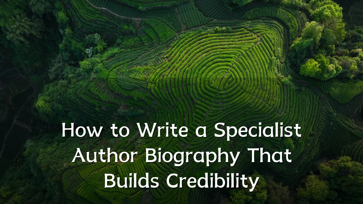How to Write a Specialist Author Biography That Builds Credibility