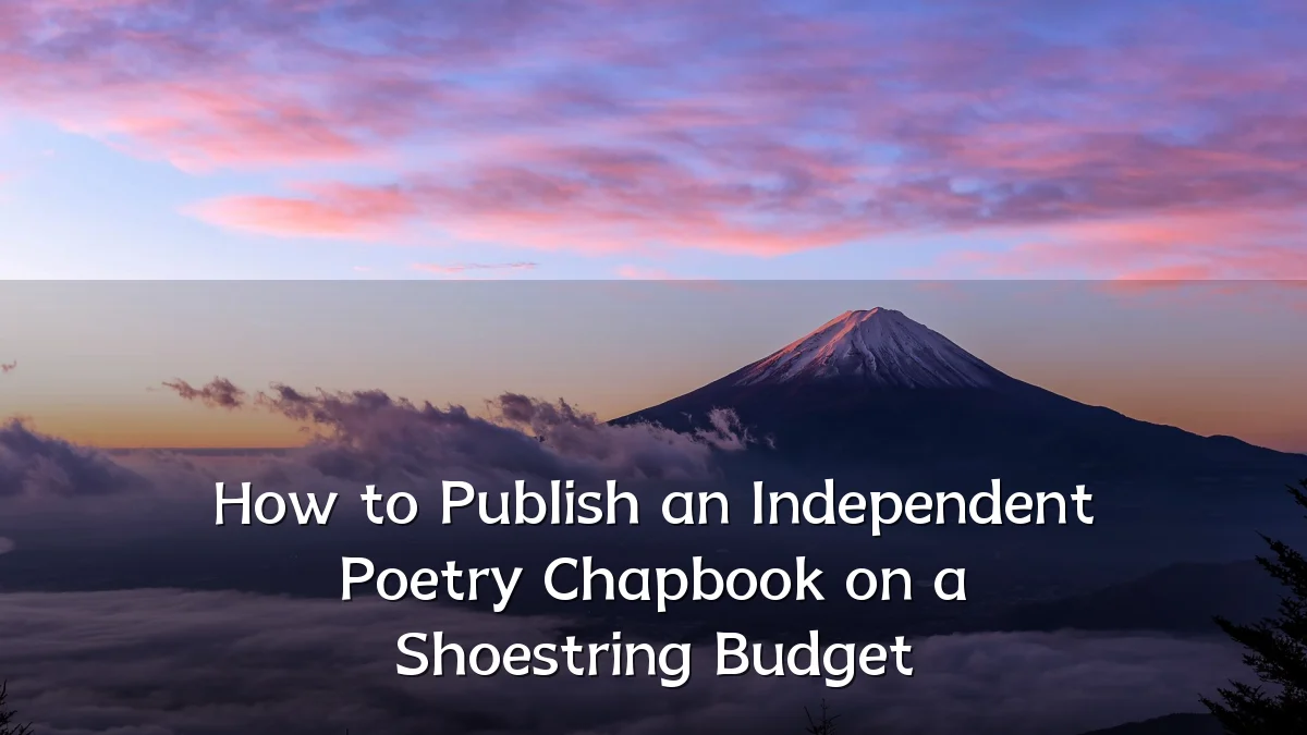 How to Publish an Independent Poetry Chapbook on a Shoestring Budget