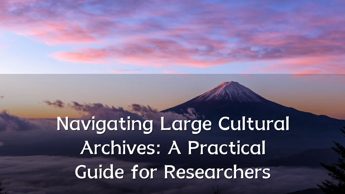 Navigating Large Cultural Archives: A Practical Guide for Researchers